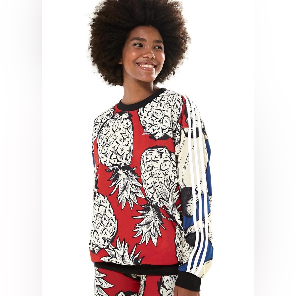 Farm Rio x Adidas Pineapple Boyfriend Sweatshirt
